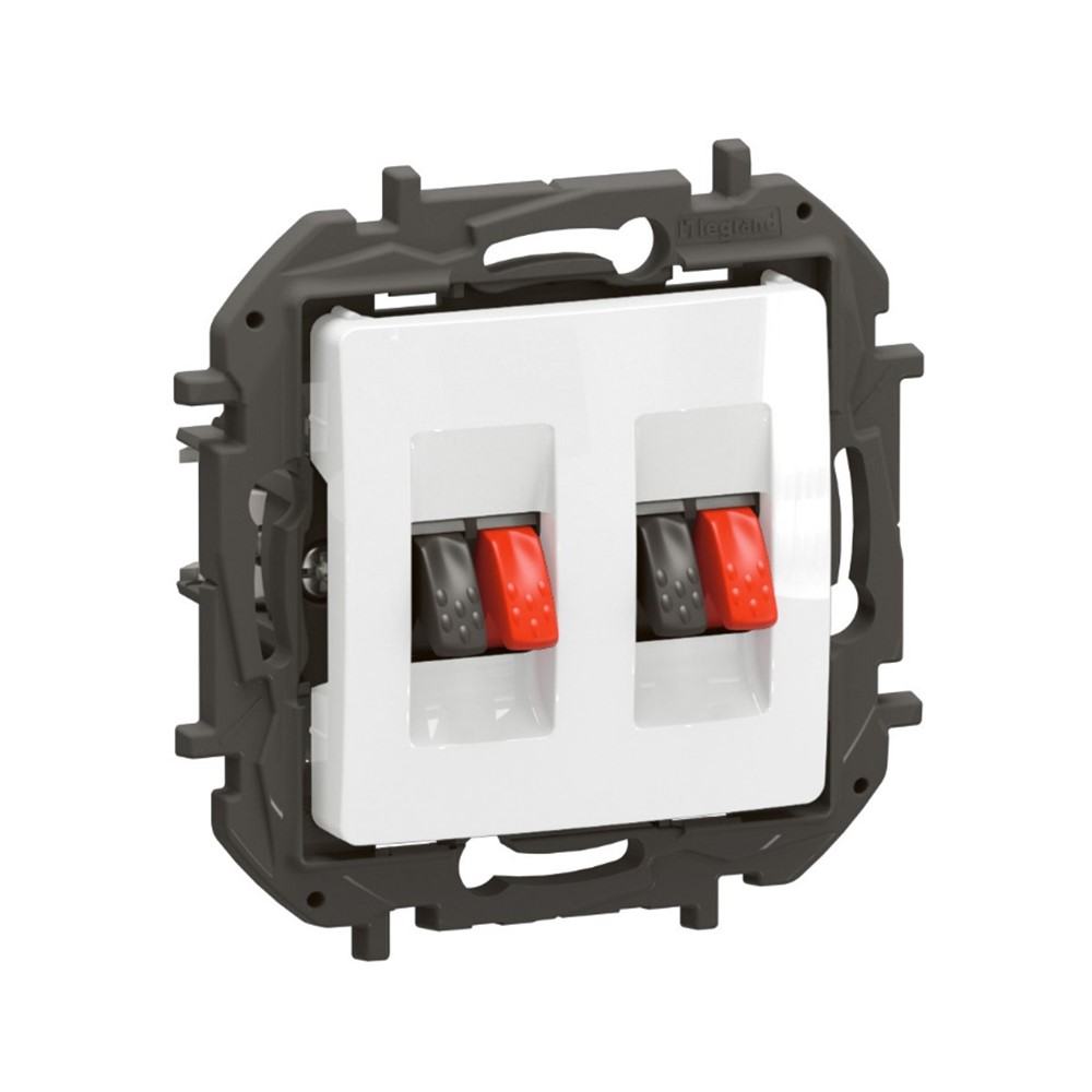 NP4411WH Двойна розетка Niloe NEW, за високоговорител, бял, Legrand