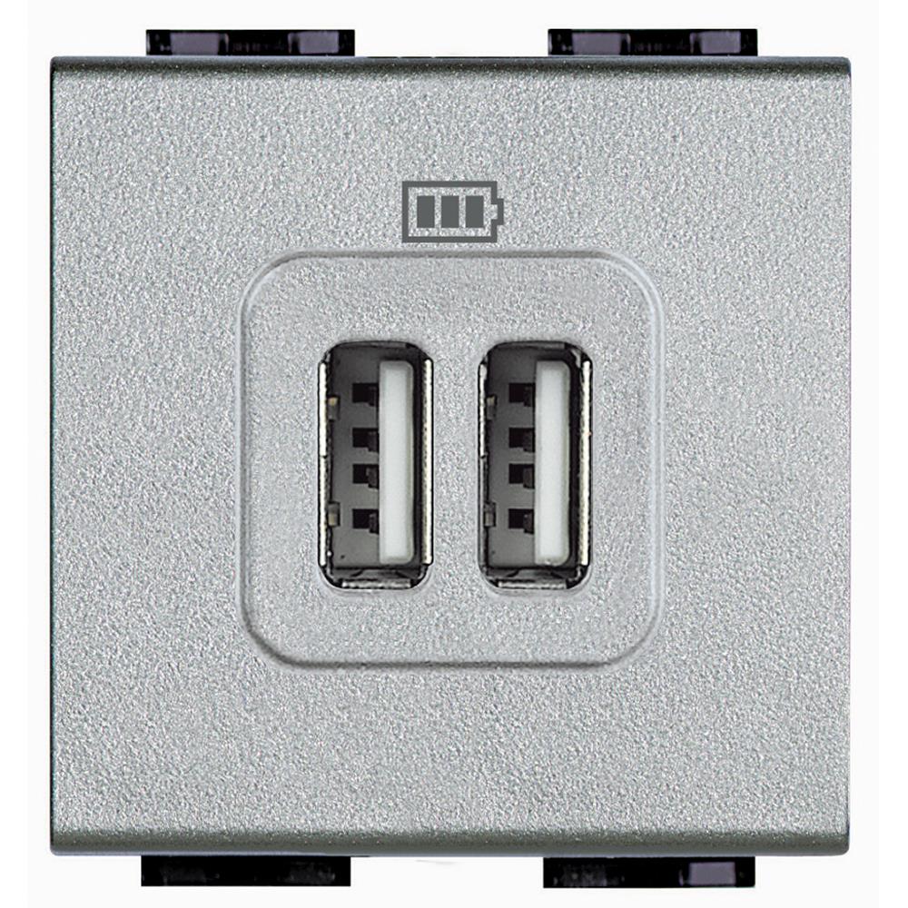 NT4285C2 2XUSB Контакт 2400mA 110÷230Vac 2М Tech Bticino Living Light_small
