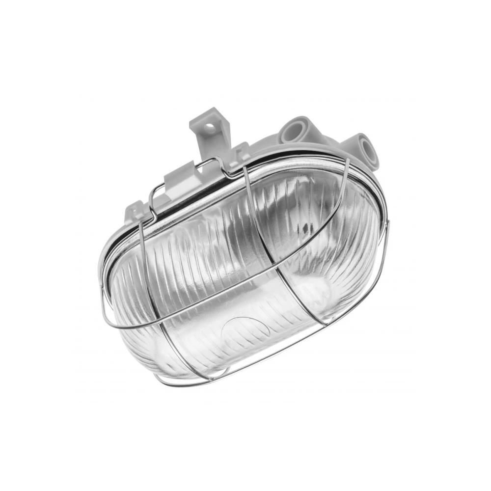 OS-KAM060-00 Осв.тяло SANGUESA-KAM с метална решетка, max.1x40W/E27, IP54, ABS/стъкло, бял GTV