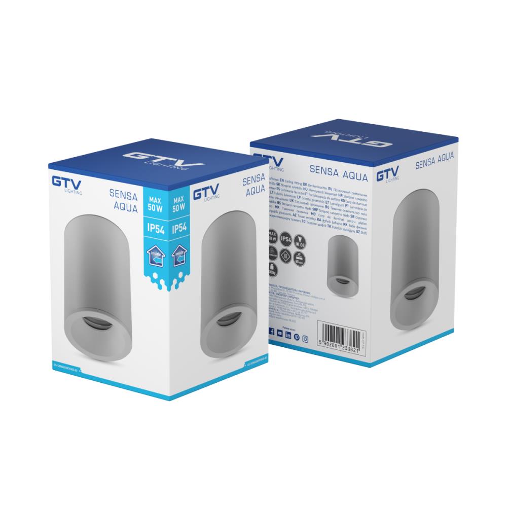 OS-SENAQ5087OKB-80 Луна открит монтаж SENSA AQUA, aluminium, 85x115, IP54, max 50W, сив GTV_small