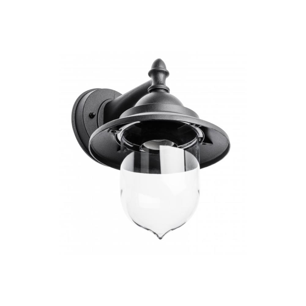 OS-TOS0DA-00 Фас.осветл. TOSKANA, долен прав аплик, max.60W, 220VAC, IP54, черен GTV