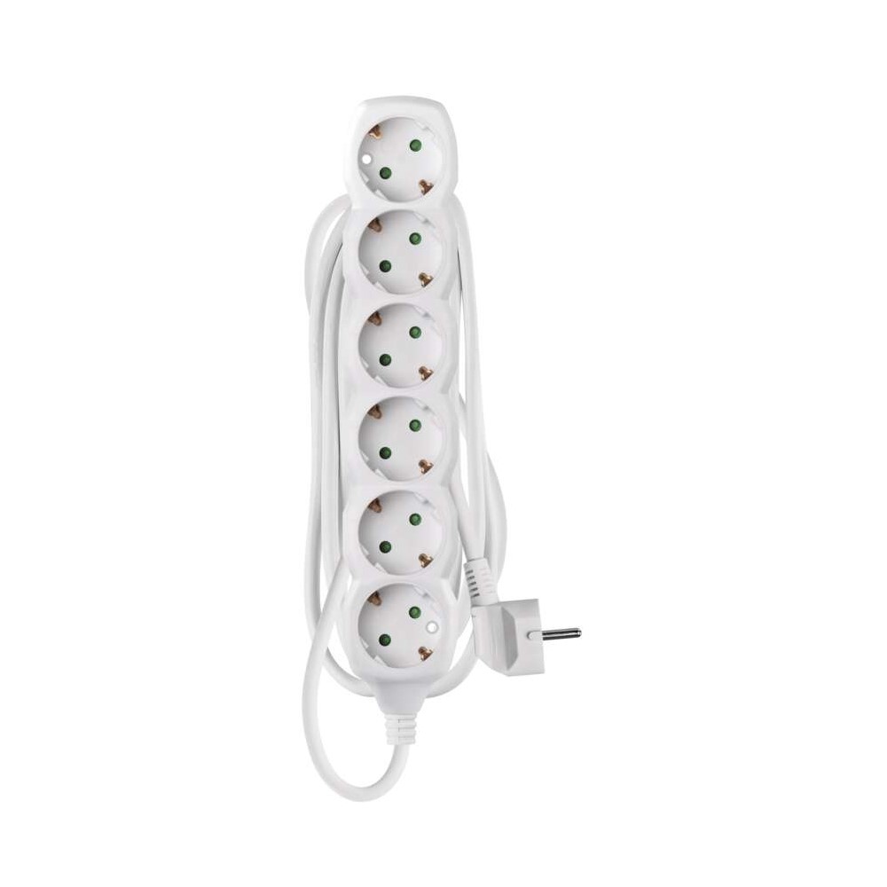 P0623R Разклонител 6×2P+E Schuko, кабел 3 м/1,5мм², бял, Emos_small