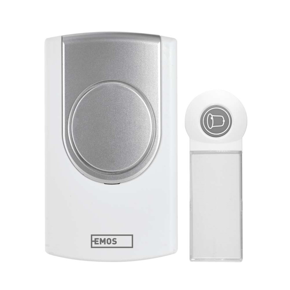 P5723 Безжичен звънец, 75dB, IP44, обхват до 100 м, бял, Emos_small