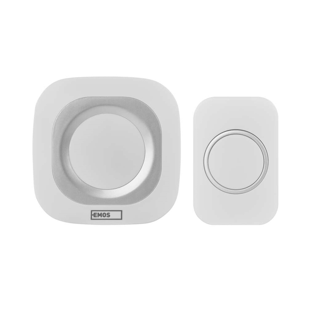P5733W Безжичен звънец, 110dB, IP44, обхват до 150 м, бял, Emos_small