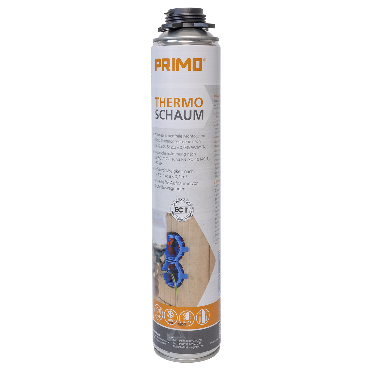 P717 Термо пяна 750 ml за монтаж на конзоли в зидария, Primo_small