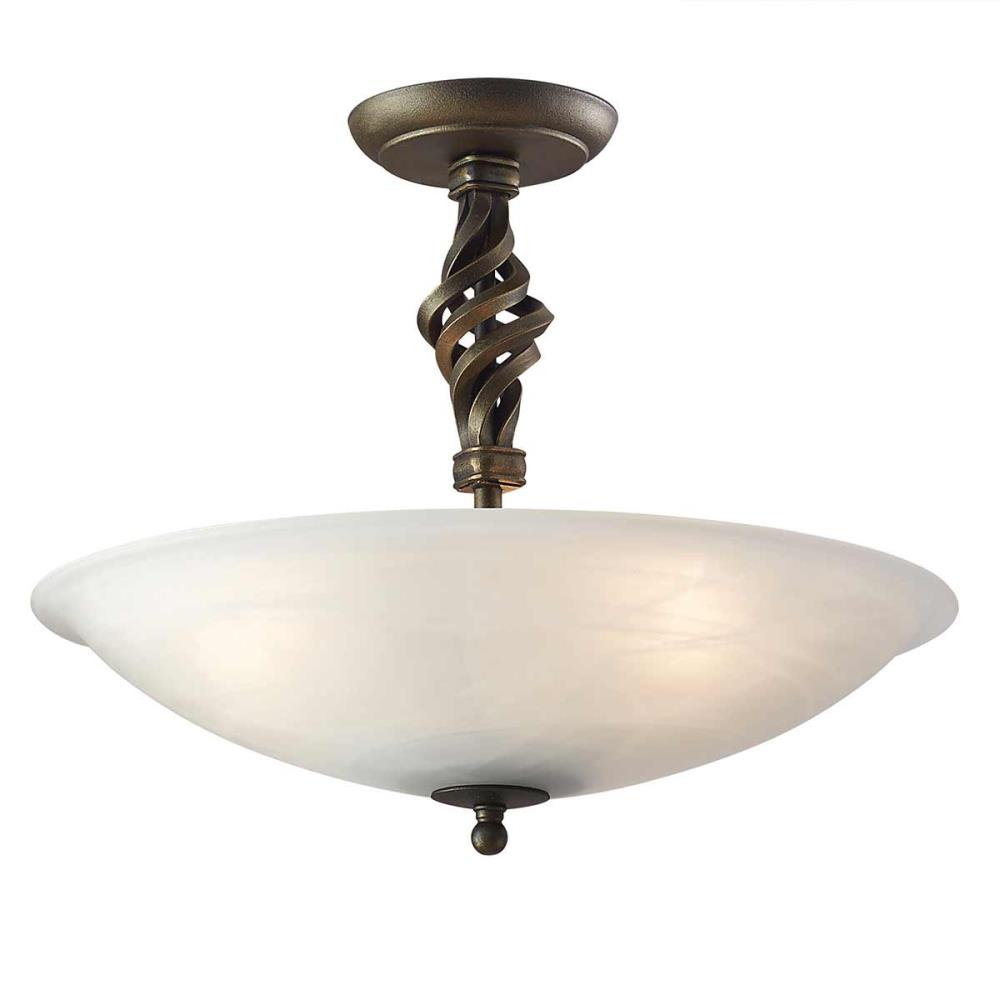 PB-SF-A-BLK-GOLD - Light Semi-Flush – Black/Gold - Полилей, Elstead Lighting_small