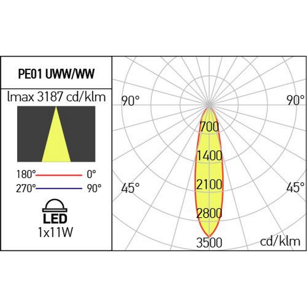 PE01UWW MWH Спот-прожектор XPIPE IP20, 1x11W 220-240V AC 2700K, Ø45мм, Mat white Arelux_small