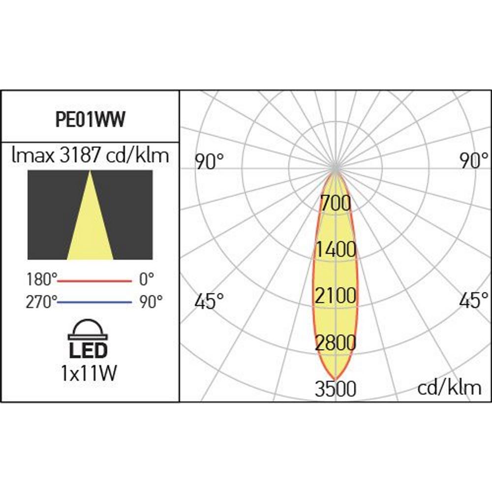 PE01WW MWH Спот-прожектор XPIPE IP20, 1x11W 220-240V AC, 3000K, Ø45мм, Mat white Arelux_small