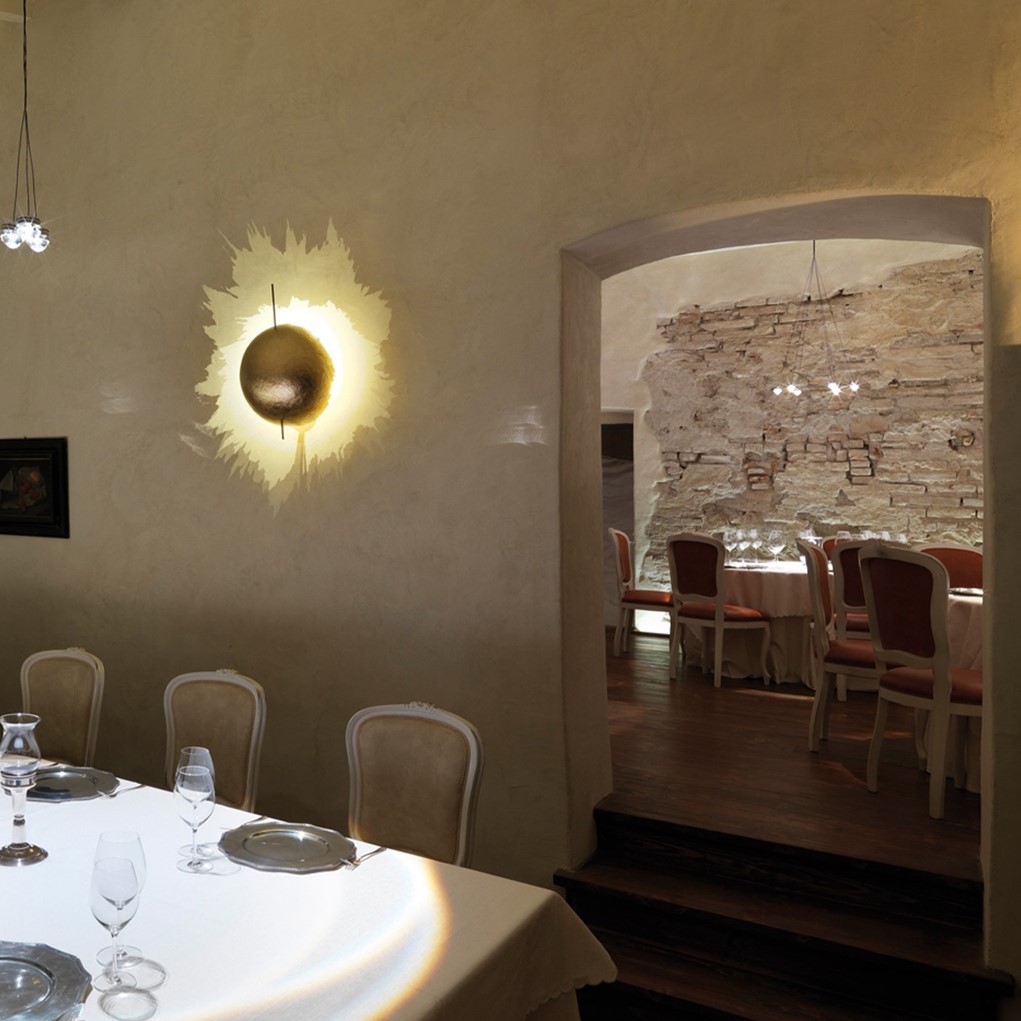 PostKrisi W 21 wall lamp shade Ø21 silver 2x1W LED not dimmable Аплик Catellani&Smith_small