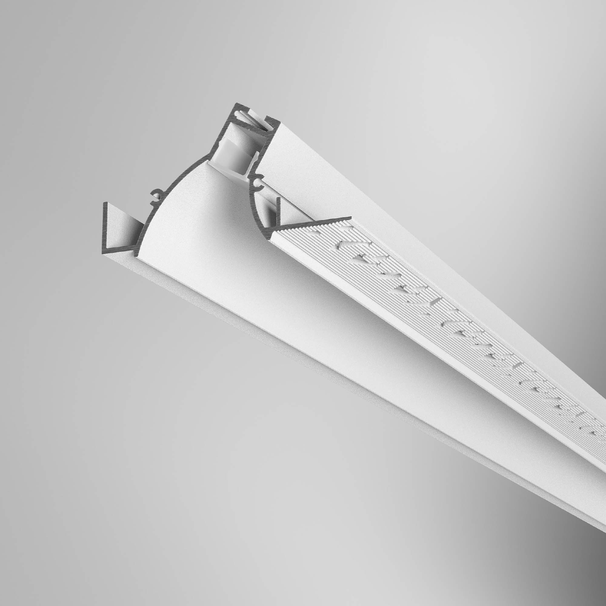 PRF172/300SET Комплект профил за LED лента с 2 крайни капачки, 3 м, СМ, white, Arelux_small