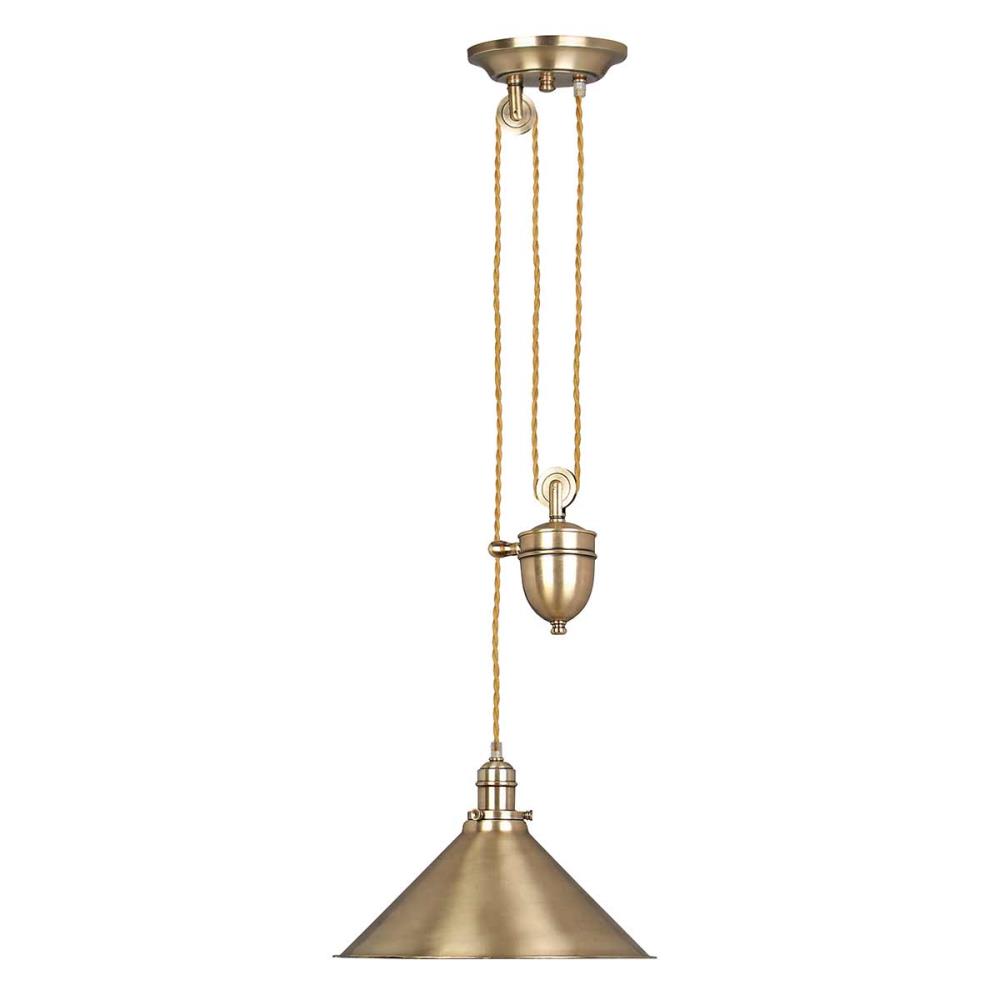 PV-P-AGB - Пендел Vintage, с регулируема височина, 1x 100W, Aged Brass, Elstead Lighting_small
