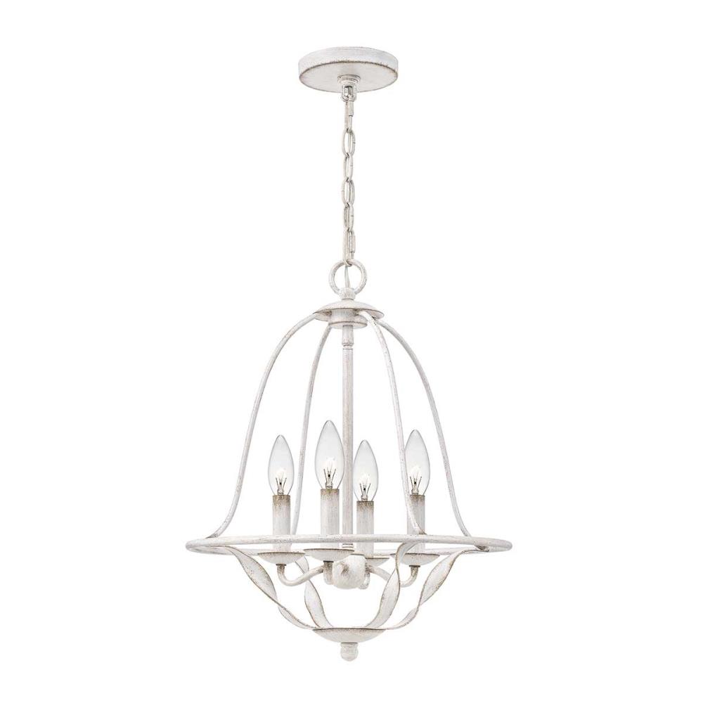 QZ-BRADBURY-4P-AWH Полилей Bradbury, Ø405mm 4x40W E14, Antique White, Elstead Lighting_small
