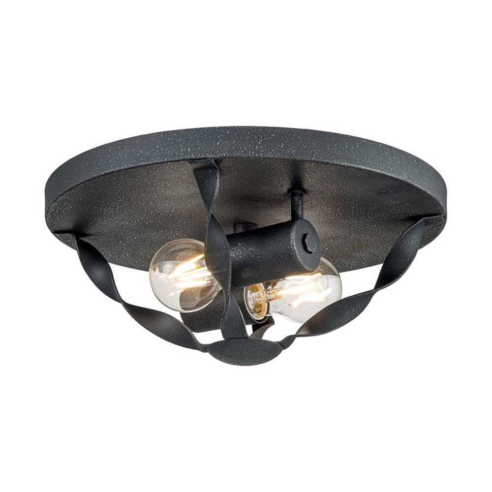 QZ-BRADBURY-F-GK Плафониера Bradbury, Ø330mm 2x60W E14, Grey Ash, Elstead Lighting_small