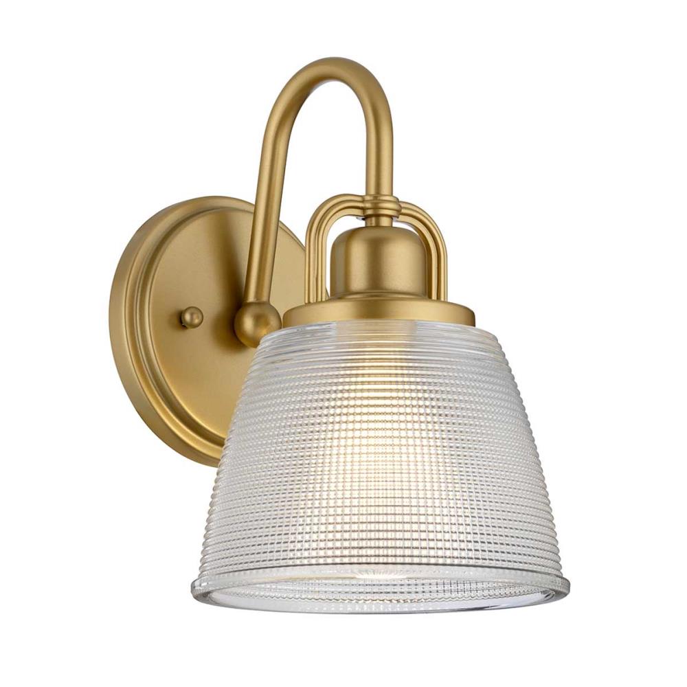 QZ-DUBLIN1-PNBR - Dublin 1 Light Wall Light – Painted Natural Brass - Аплик, Elstead Lighting_small