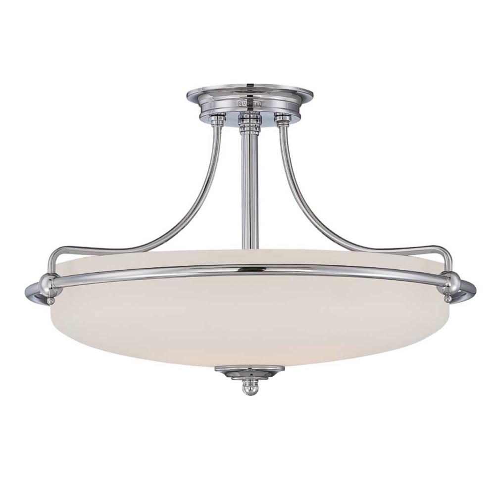 QZ-GRIFFIN-SFM-C - Light Semi-Flush Light – Polished Chrome - Полилей, Elstead Lighting_small