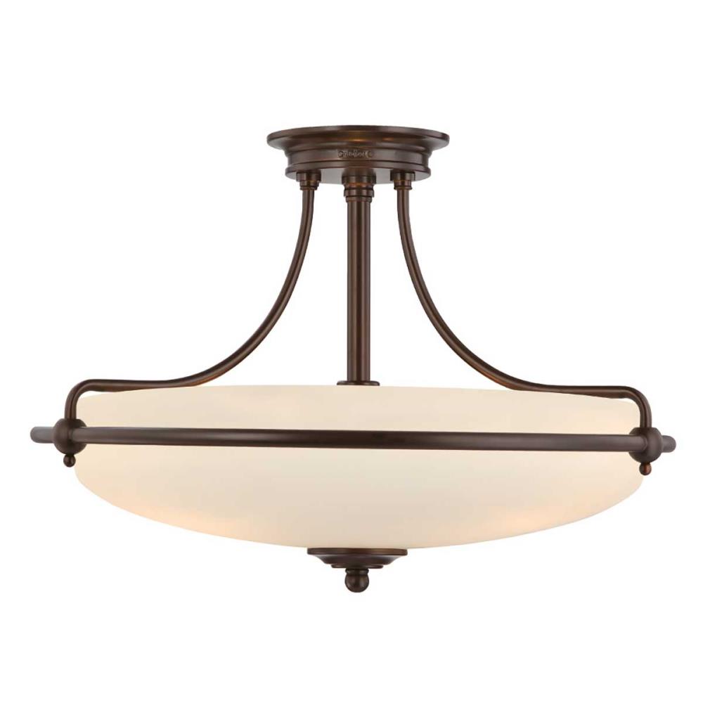 QZ-GRIFFIN-SFM-PN - Light Semi-Flush Light – Palladian Bronze - Полилей, Elstead Lighting_small