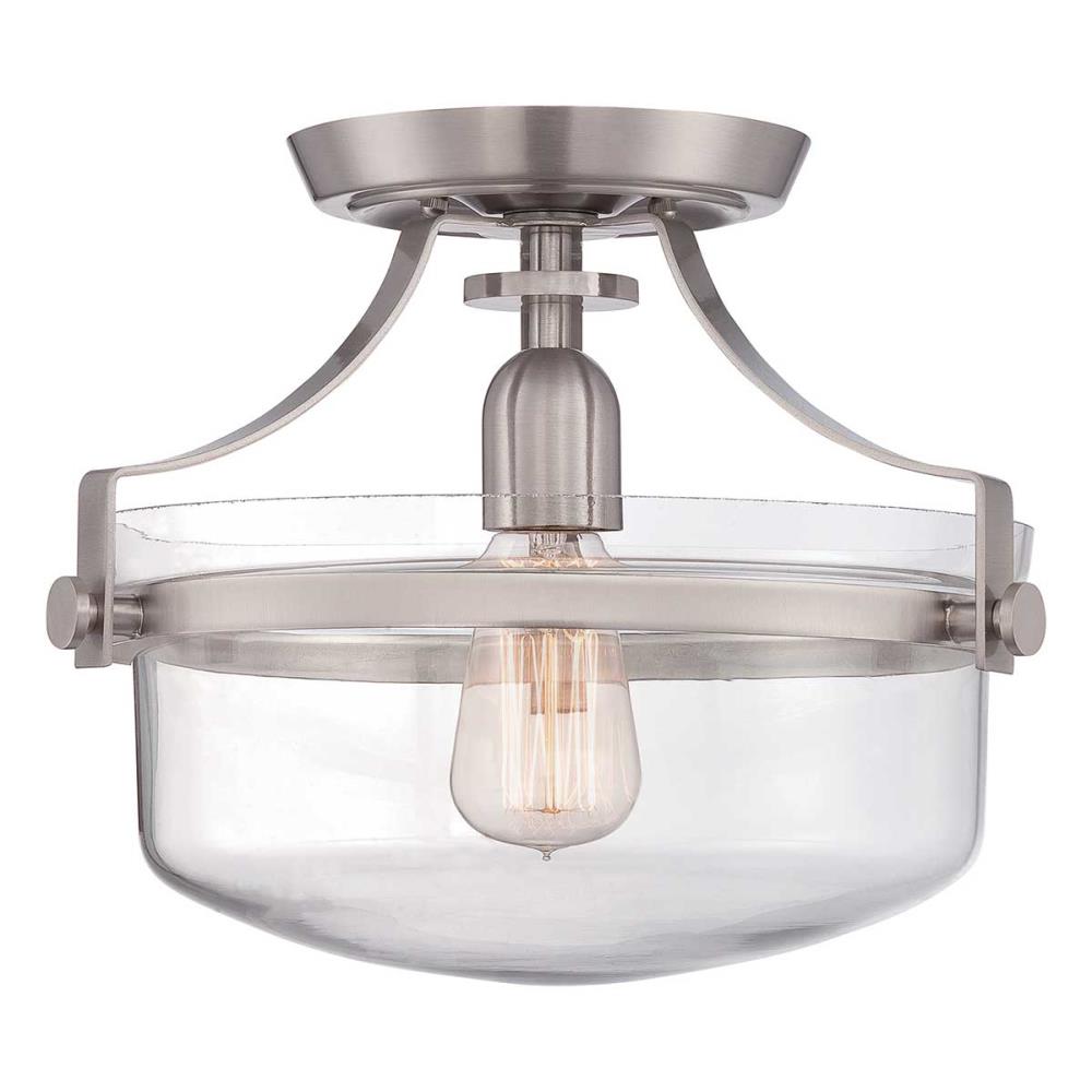 QZ-PENN-STATION-F-BN - Плафониера Vintage, 1x 60W, Brushed Nickel, Elstead Lighting_small