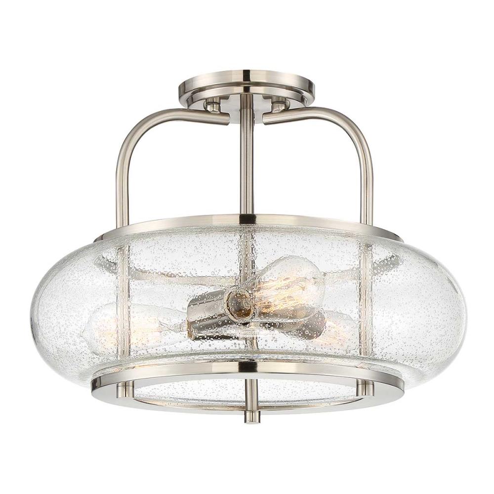 QZ-TRILOGY-SFM-BN - Плафониера Vintage, 3x 60W, Brushed Nickel, Elstead Lighting_small