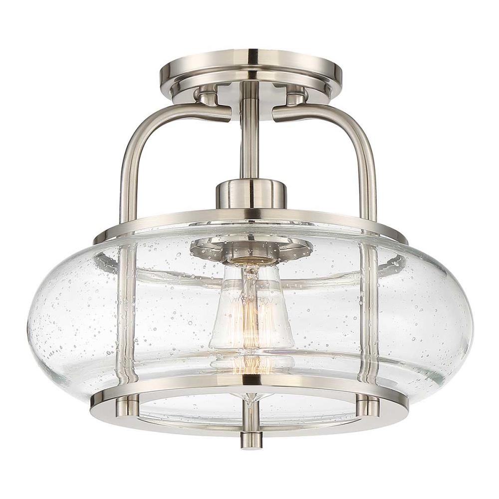 QZ-TRILOGY-SFS-BN - Плафониера Vintage, 1х 60W, Brushed Nickel, Elstead Lighting_small
