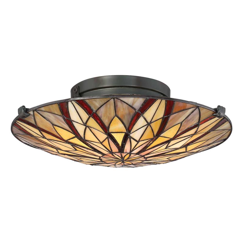 QZ-VICTORY-SF - Tiffany Semi-Flush - Плафониера Tiffany, Elstead Lighting_small