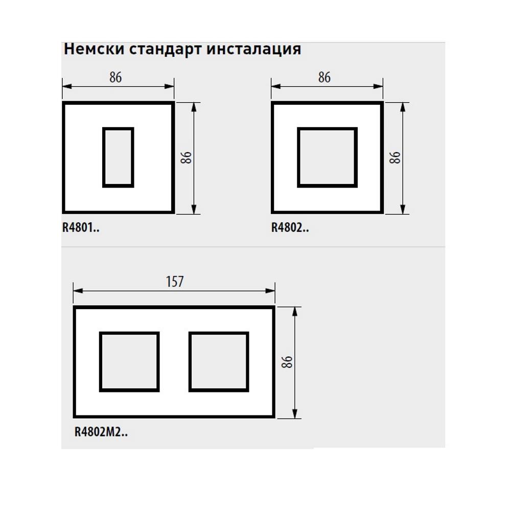 R4801BC Декоративна рамка 1М Черно Bticino Classia_small
