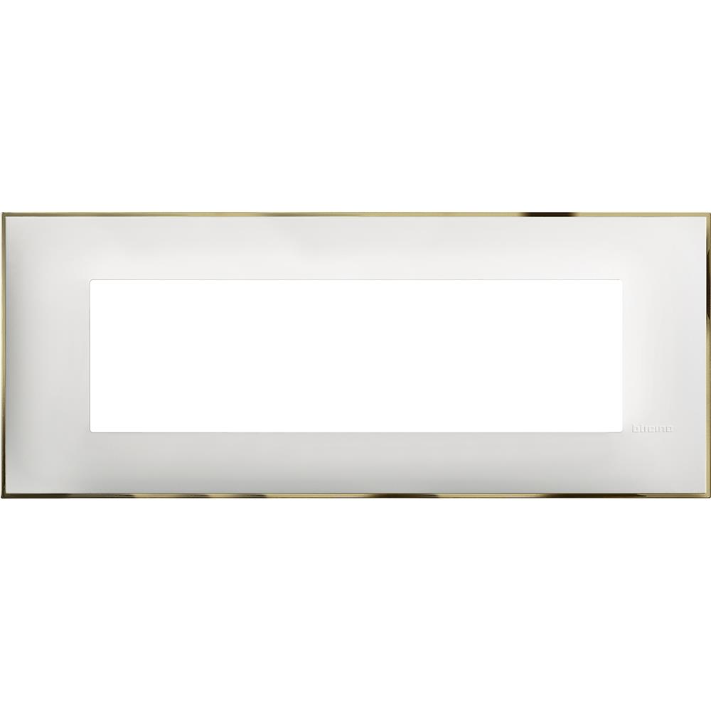 R4807WD Декоративна рамка 7М, италиански стандарт, Бяло със златно Bticino Classia