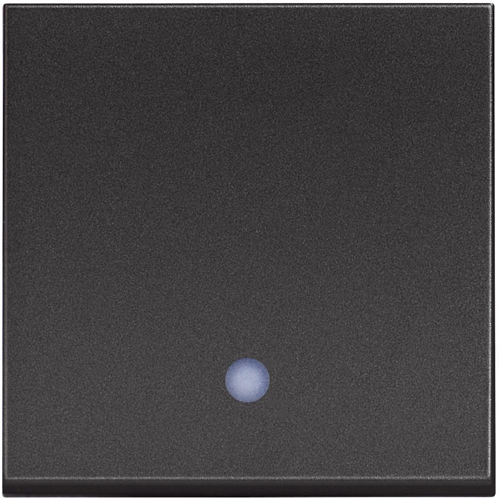 RG4005M2L Бутон 1P (NO) 10 A – 250V с LED индикатор 230V, 2M, Черен Bticino Classia