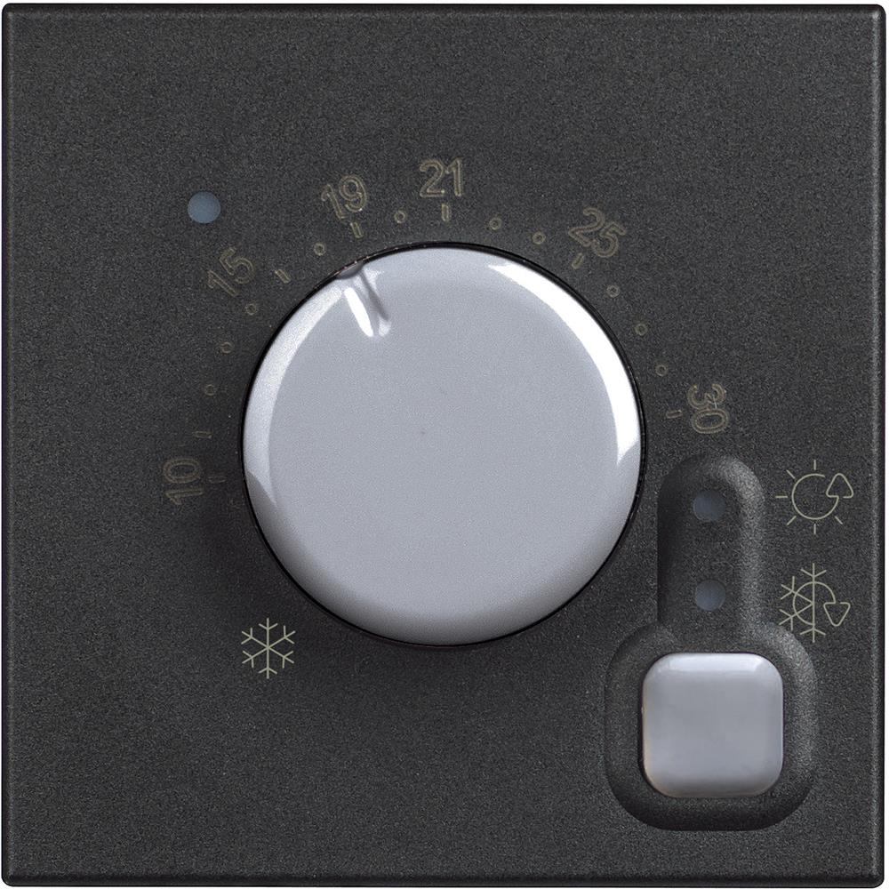 RG4441 Електронен стаен термостат, 230V захранване, 50/ 60 Hz, 2M, Черен Bticino Classia