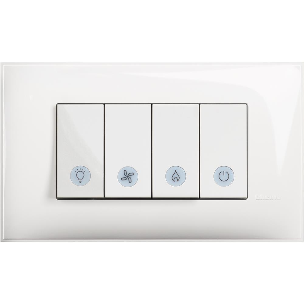 RW4001B4 Ключ за баня с индикация за четири независими вериги Бял Bticino Classia_small