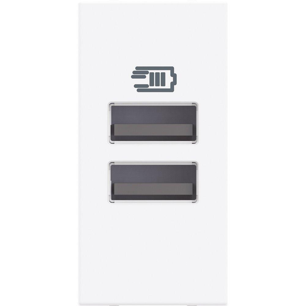 RW4191AA USB зарядно тип A и A 15W 3A 100-240V 50-60Hz, 1M Бял Bticino Classia_small