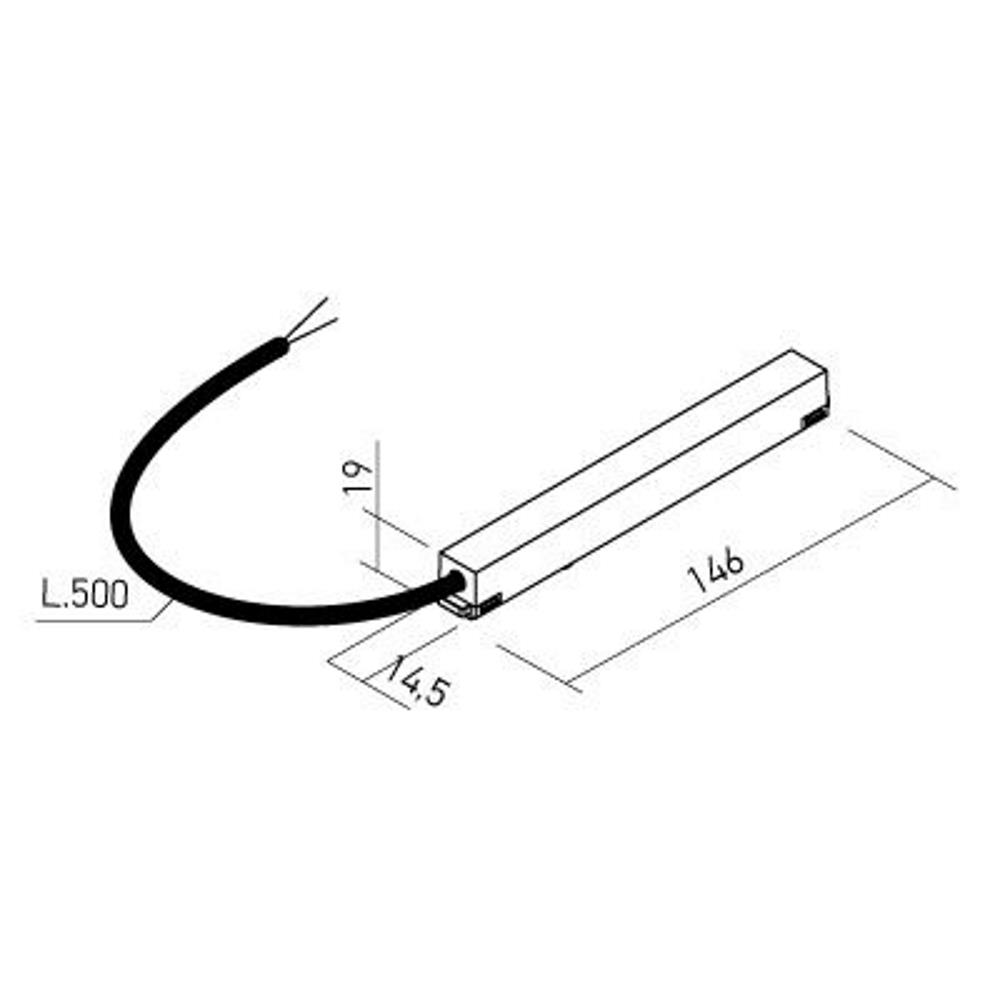 SCKRS01PC0.5 XCLICK S POWER SUPPLY CONNECTOR WITH CABLE 48V DC IP20 BK Аксесоар, Arelux_small