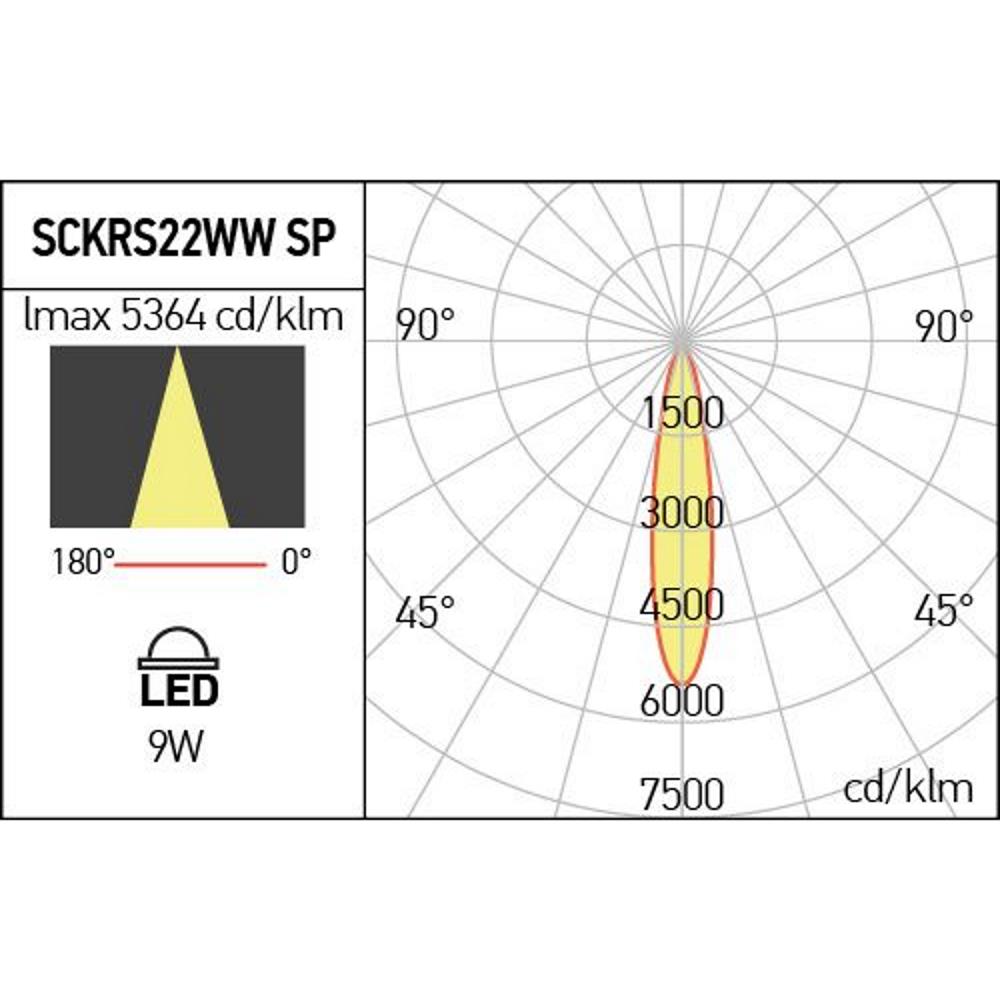 SCKRS22WW SP BK Осветително тяло XCLICK S 9W 48V DC 3000K CRI.90 20° 308x14,6x60 mm IP20  BK Arelux_small