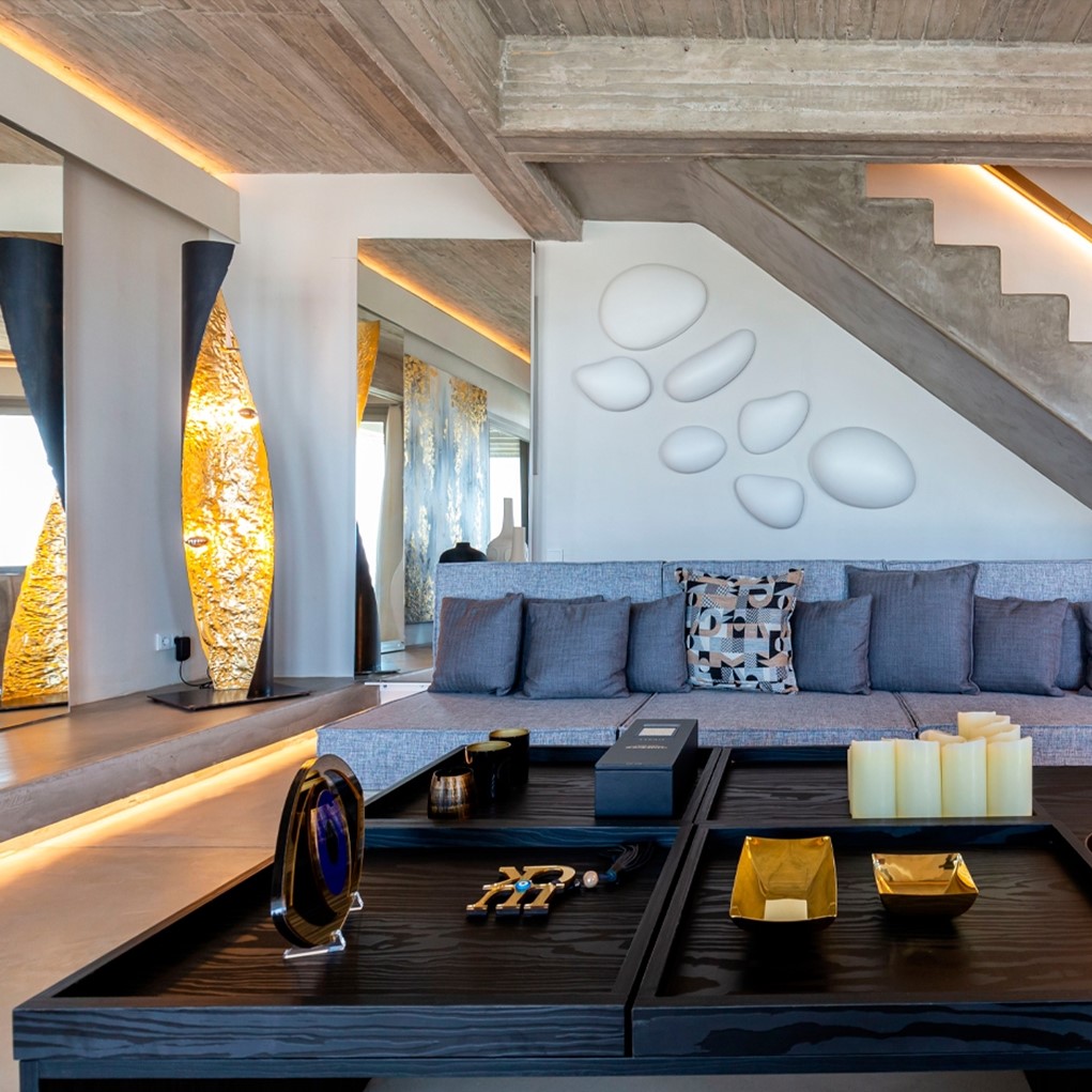 Stchu-Moon 09 standing lamp iron/silver 2x5W LED board 1x candle Лампион със свещник Catellani&Smith_small