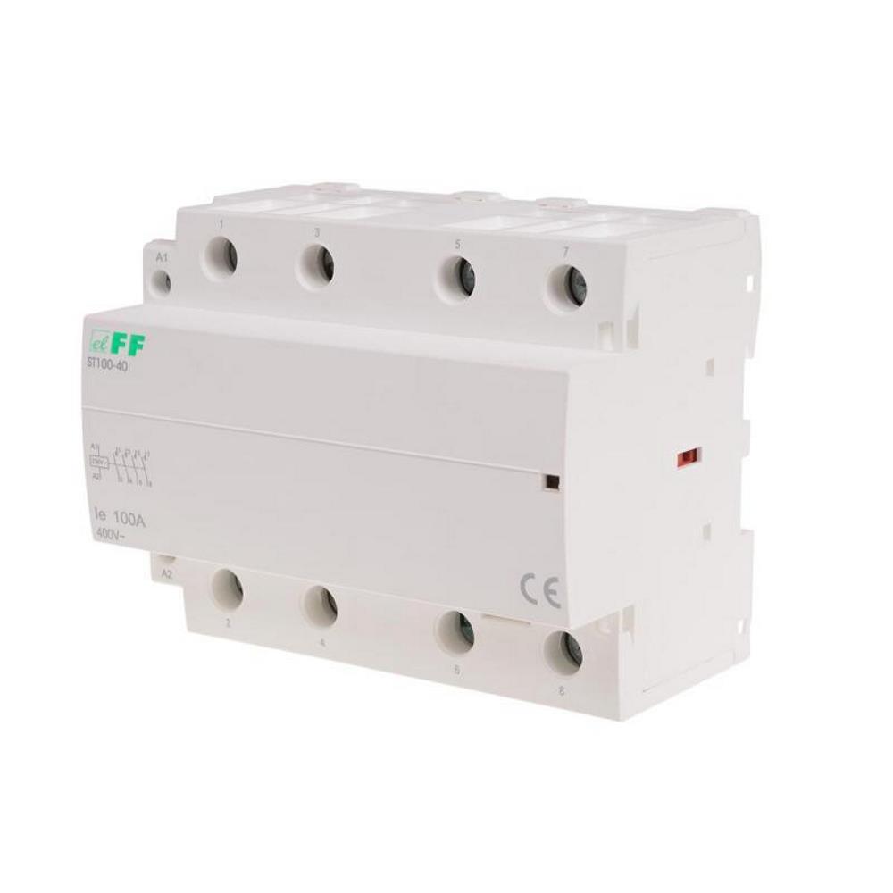 ST100-40 Модулен контактор 4NO контакти, I=100A, бобина 230V AC, 6 модула F&F_small