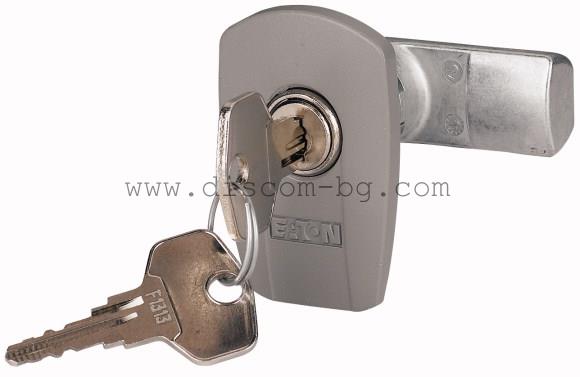 102467 BPZ-LOCK - Ключалка кръгла с 2 ключа, к-т, сива