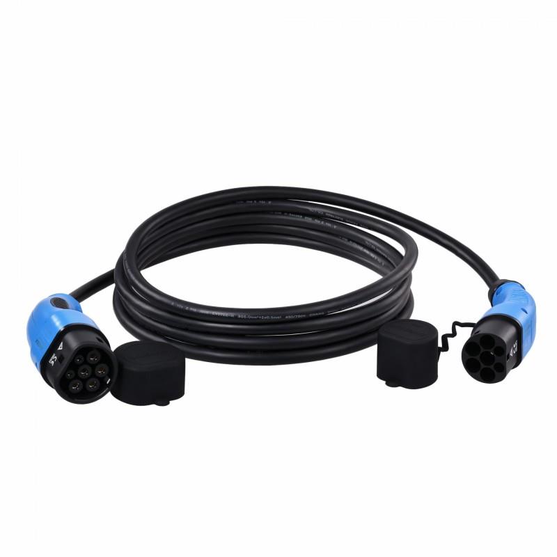 КАБЕЛ ЗА ЗАРЕЖДАНЕ DUOSIDA ТИП 2 КЪМ ТИП 2 | 7,4 KW 32 А | 5 МЕТРА Монофазен_small