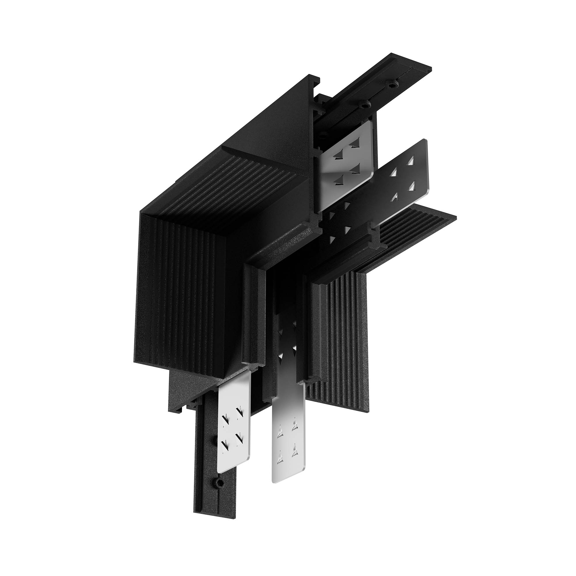 TNR01IAC Свързващ вътрешен L-елемент XTEN, за вграден Trimless монтаж, IP40, black, Arelux_small