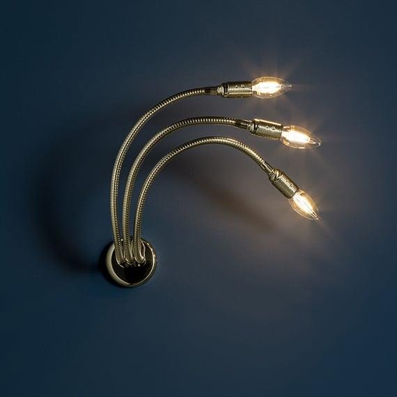 Turciù 3 wall lamp brass 3xE14 4W LED bulb Аплик Catellani&Smith_small