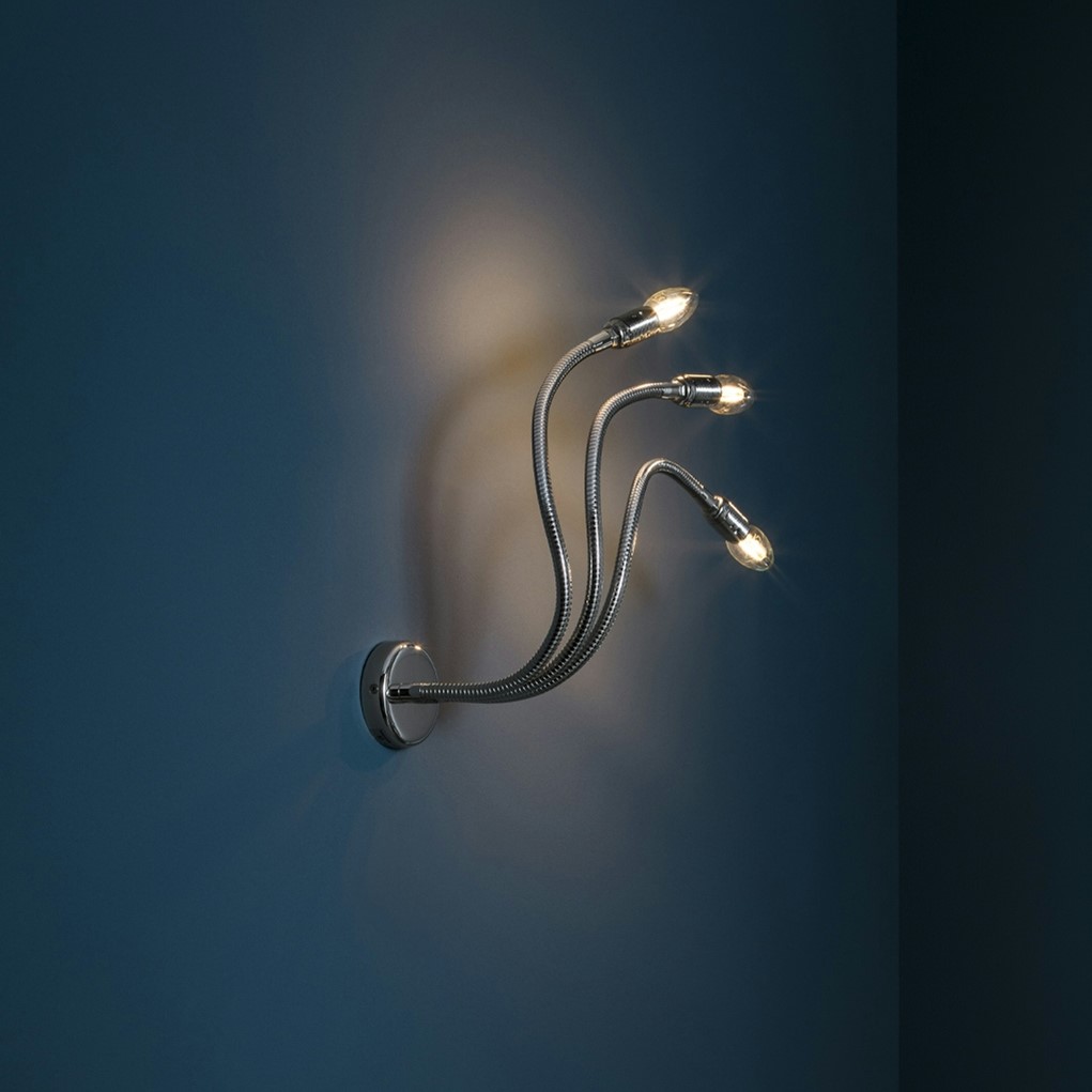 Turciù 3 wall lamp nickel 3xE14 4W LED bulb Аплик Catellani&Smith_small