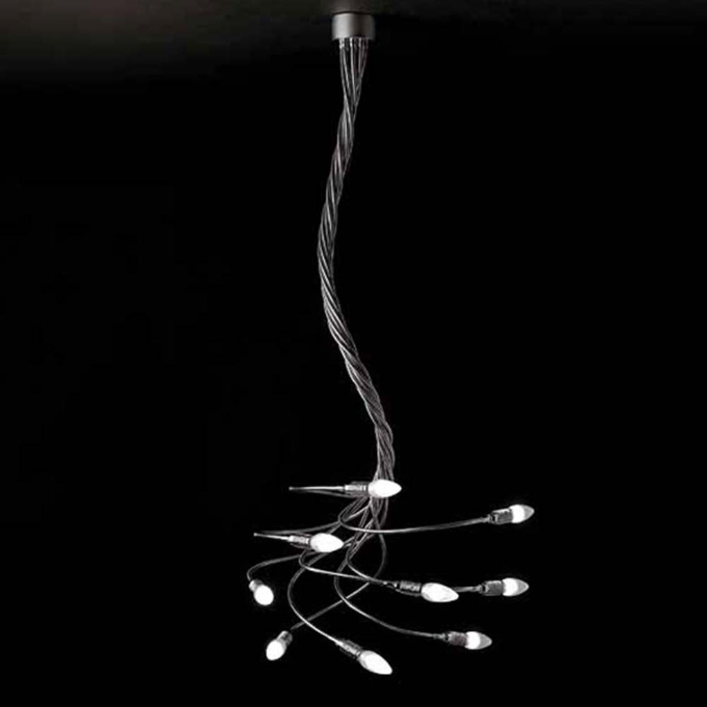 Turciù 9 ceiling/pendant lamp nickel 9xE14 4W LED bulb Осветително тяло Catellani&Smith_small