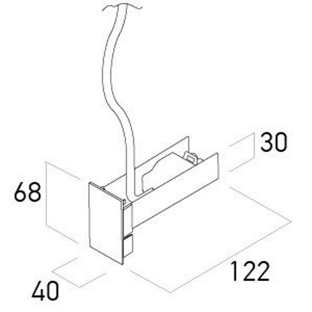 UNS034PK SWH XUNO SYSTEM POWER SUPPLY KIT, PROFILE+END CAP+FEMALE CONNECTOR+CABLE SWH, Arelux_small