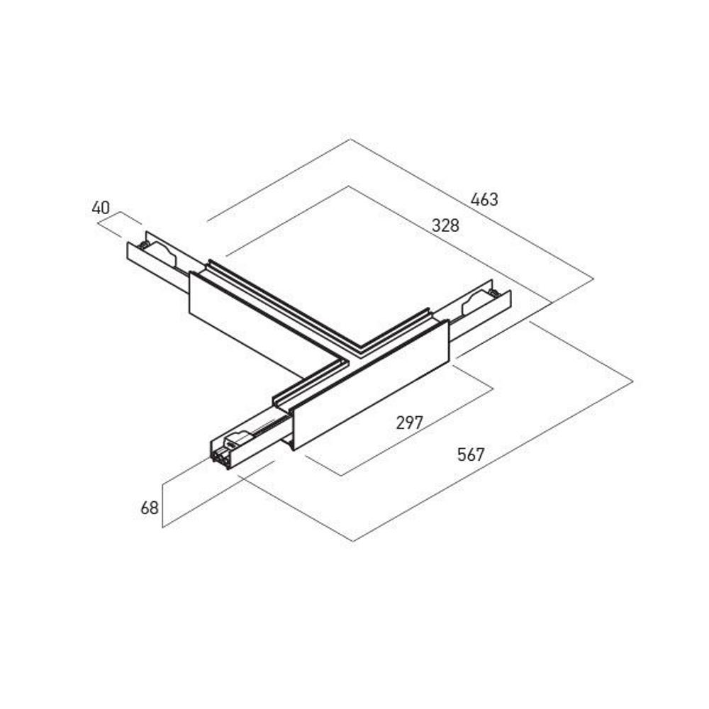 UNS034TCNW SBK Т-конектор XUNO 4000K 30W 230V AC CRI.90 IP20 60° UGR<16 SBK Arelux_small