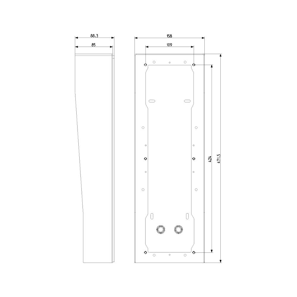 40441 Конзола за открит монтаж за входен панел 40404 и 40424 Неръждаема стомана DueFiliPlus VIMAR_small