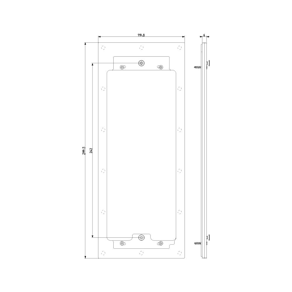 41586 Адаптер за лицев панел(41521) за 2-модулна кутия за скрит монтаж (9192), неръждаема стомана_small