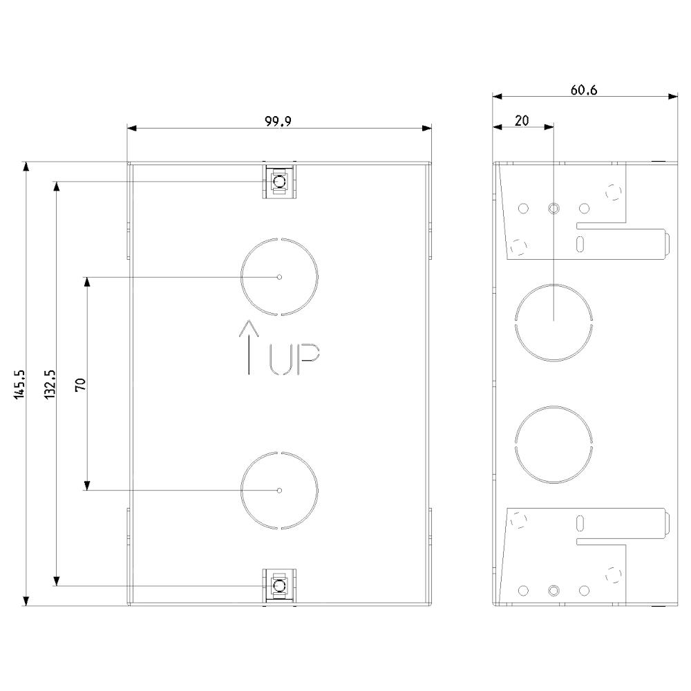 41591 1-модулна конзола за с. м. поцинкована стомана за входни панели Patavium и Steely VIMAR_small