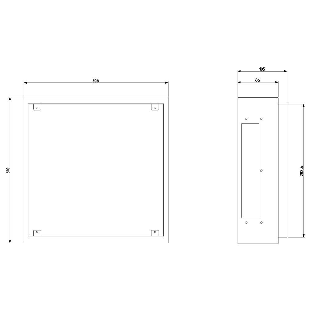 V54920 Конзолна кутия за под, за полагане на замазка, 20М, Vimar_small
