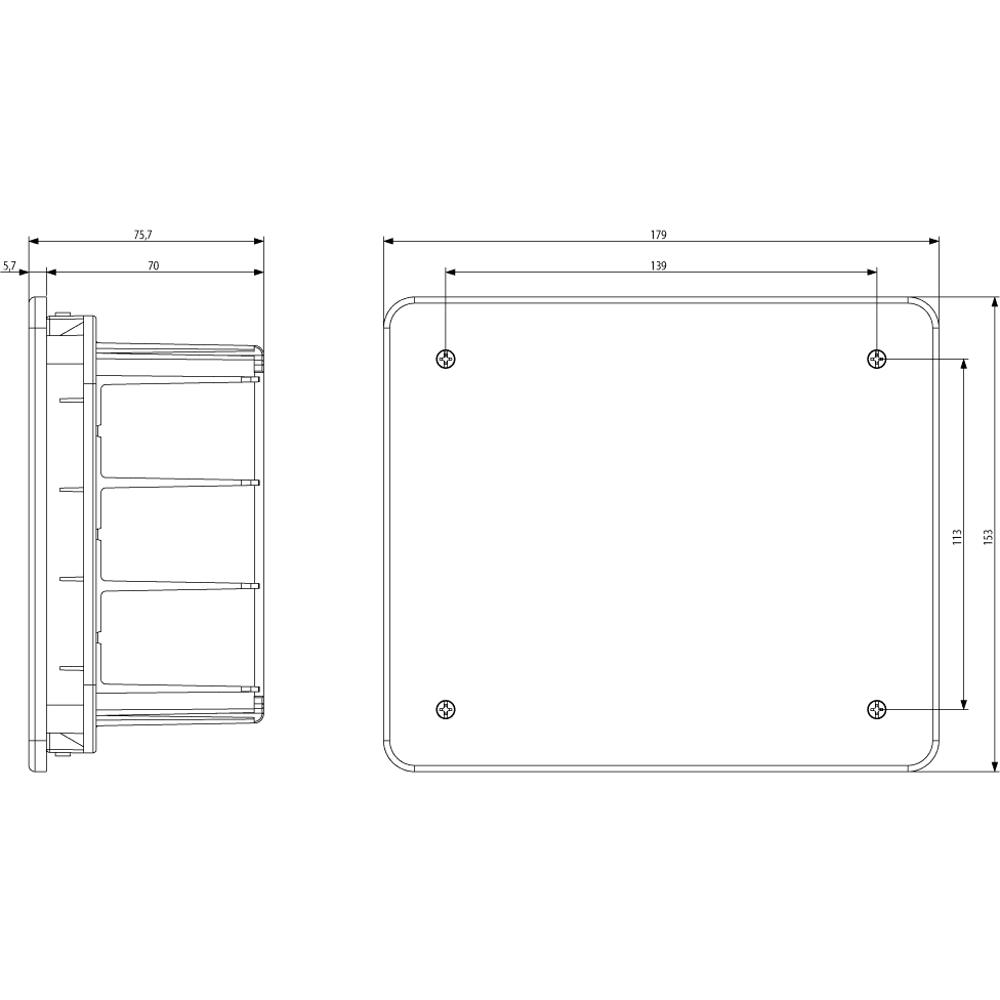 V70005 Разклонителна кутия СМ 154x128x70mm Vimar_small