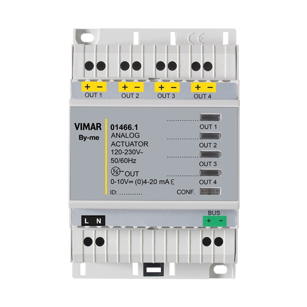 01466.1 4-analog outputs domotic actuator, Linea, Vimar