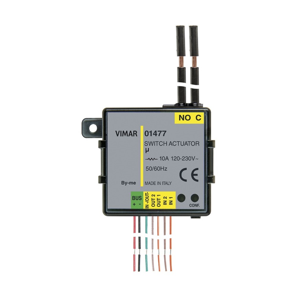01477 Home autom.module 2IN 3OUT (1relay+2LED), Linea, Vimar