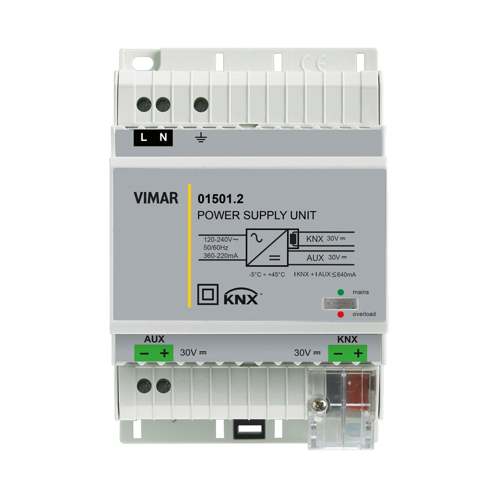 01501.2 Захранващ блок 640mA KNX Linea, за домашна автоматизация, Vimar